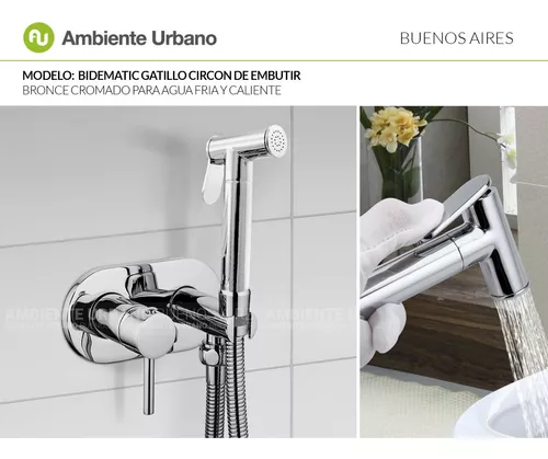 Ambiente Urbano - Bidet Manual Ducha Externa Mezcla con pico Agua Fria  Caliente Bronce