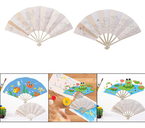 El Regalo Para Mamá Conjunto De 2 Ventiladores De Bambu