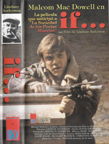 If.... Vhs Malcolm Mcdowell David Wood Richard Warwick