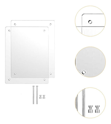 Marco De Flores Presionado Clear Frame Acrylic Frame