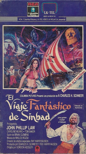 El Viaje Fantastico De Sinbad John Phillip Law Vhs Sin Caja