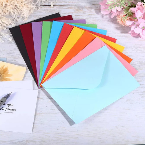 Mz 100 Mini Envelopes Azuis Pequenos Para Festa De Casamento