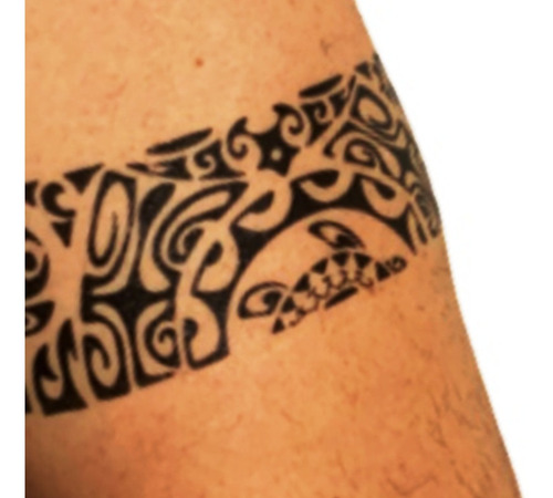 Tatuagem Temporária Masculina Bracelete Maori 29x4cm