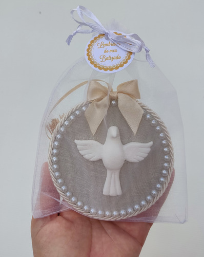 Lembrancinha De Batizado Divino Espírito Santo- Kit 20 Uni.