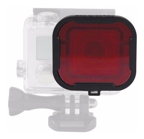 Lente Filtros Para Mergulho Para Gopro Hero 3+ 4 - Vermelha