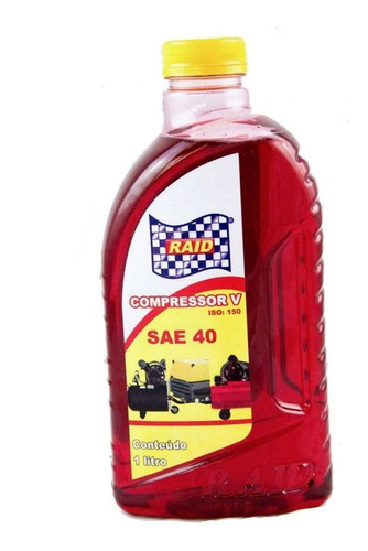 Óleo Para Compressor Vg150 Sae40 Raid Vermelho - 1l