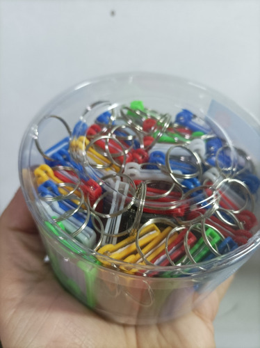 Pack 36 Llaveros Etiqueta Identificador Color Mixtos Cuadrad