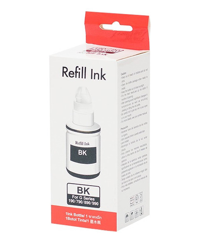 Tinta Refill Ink Para Canon Gi-190 /790/890/990 Negro 135 Ml