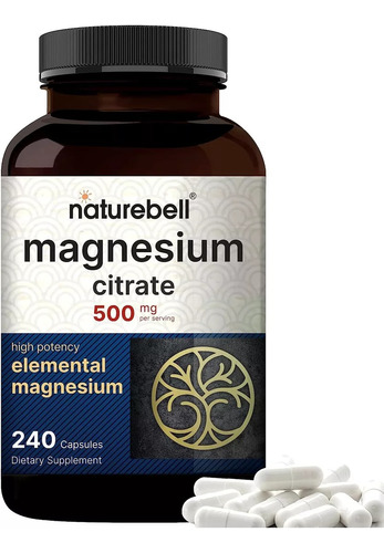 Citrato De Magnesio Naturabell 500mg 180ct