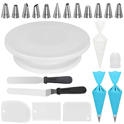 Placa Giratoria Para Pastel Kootek Kit Decoración 12 Boquill