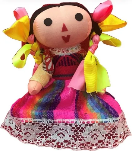 Muñeca Trapo Maria Lele Queretana Artesanal 28 Cm Mexicana