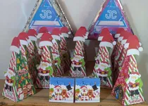 Comprar Cajita Cotillón Recuerdo  Navidad Santa Reno Muñeco Nieve 
