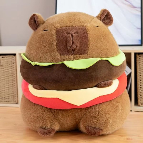 Peluche Capibara Hamburguesa Felpa Carpincho Capiburger