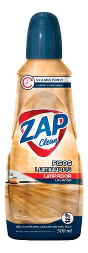 Limpador De Pisos Laminados Lavanda Zap Clean 500ml