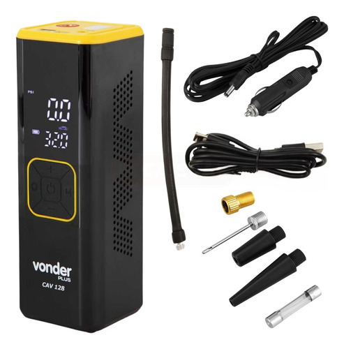 Compressor De Ar Portátil Automotivo Power Bank Vonder