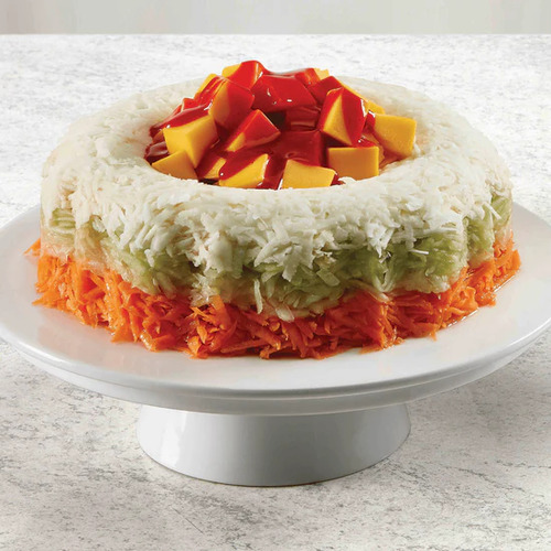 Molde Rosca Para Gelatina Desmontable Betterware Rojo Con Transparente