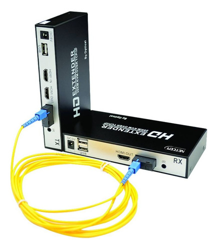 Extender Hdmi Fibra Optica Kvm Hasta 20k Netcom 1080 Usb