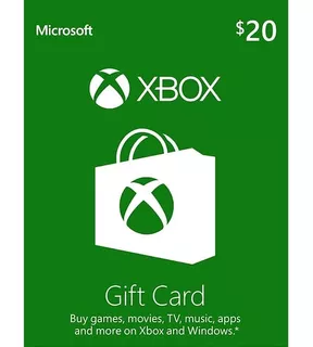Xbox Gift 20usd [tarjeta De Regalo] Usa