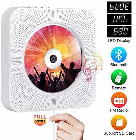 Reproductor De Cd Portátil Qoosea Bluetooth Control Radio Fm