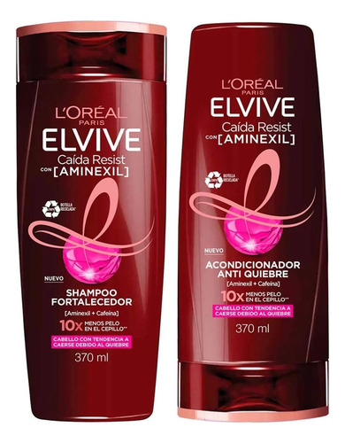 Pack Elvive Caída Resist Aminexil Shampoo + Acondicionador