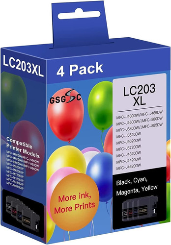 Lc203xl Cartuchos De Tinta Compatibles Con Brother Lc203 Lc.