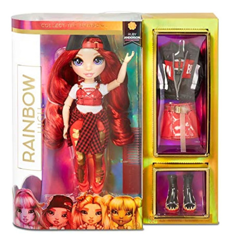 Rainbow High Ruby Anderson - Red Clothes Fashion Doll Con 2 