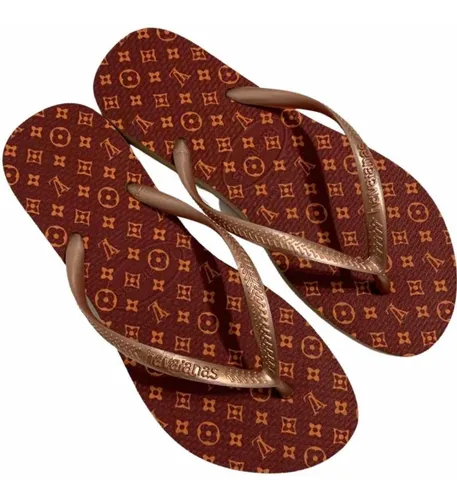 Chinelo Havaianas Personalizado Louis Vuitton