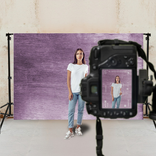 Fundo Fotográfico Textura Backdrop Em Tecido 1,50x2,20m Cor Textura - Ffh472