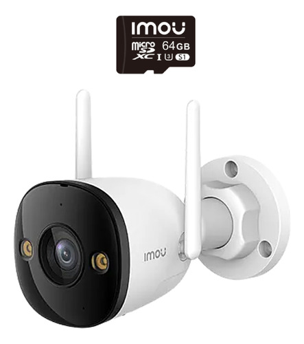 Kit Camara Wifi Imou Bullet 2e 3mp Audio + 64gb Microsd