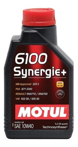 Imagen 2 de 4 de Aceite Motul 6100 10w40 1lt Semisintetico - Tyt