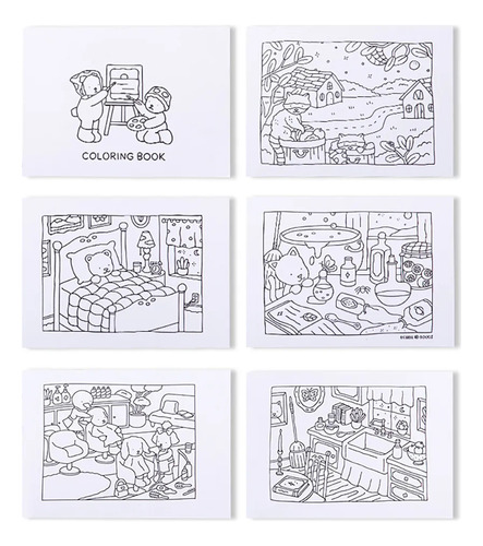 Libro De Colorear De Dibujos Animados Para Niños, Tamaño A5,