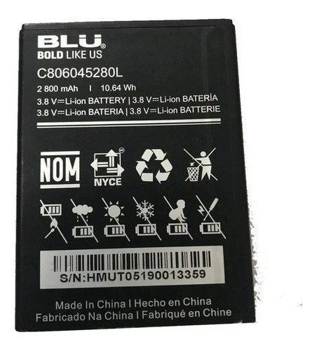 Batería Celular Blu G6 Original Usb Wifi Mp3 4g 3g Gb Sd Hd