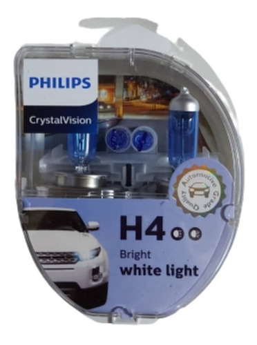 2x Ampolletas H4 Philips Crystal Vision  12v 60/55w 