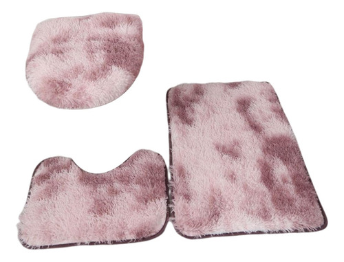 Juego De 3 Alfombrillas De Baño Con Tapa De Inodoro