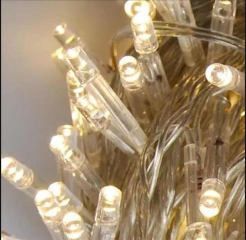 Guirnalda 10mts Luces Led Calida Exterior Luz A Pilas