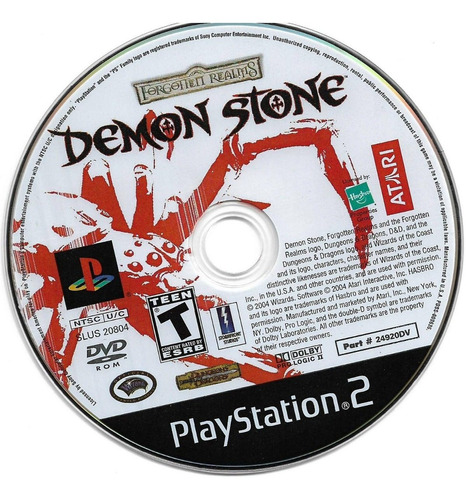 Demon Stone Para Ps2 ( Detalle)