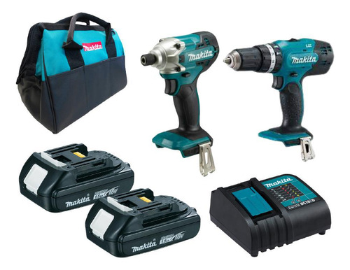 Parafusadeira 18v Makita A Bateria + Chave De Impacto 18v