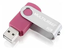 Comprar Pen Drive Multilaser Twist 8gb Usb Rosa - Pd687 Liso