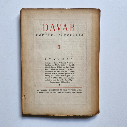 Revista Literaria Davar N° 3 - Buber, Verbitsky, Etc