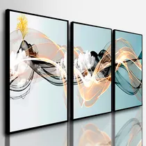 Comprar Quadros Decorativos Sala Abstrato Linha Gold Luxo Promoção