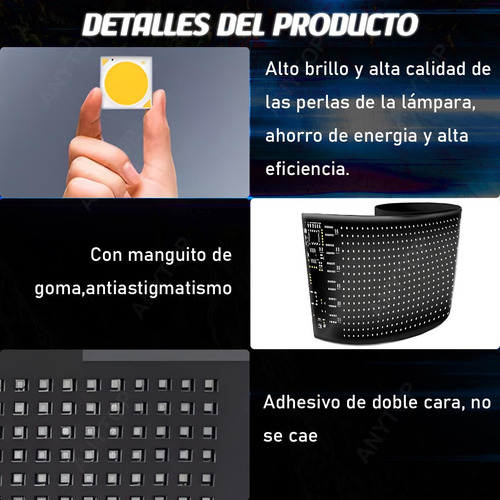 Programable Pantalla Flexible Led Devil Ojos 12x59.5cm 2pzas
