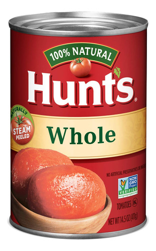 Hunt's Tomates De Ciruela Pelados Enteros, Aptos Para Dieta