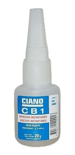 Adhesivo Ciano Cb1 X20g Cianocrilato Instantaneo