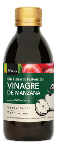 Natier Suplemento Vinagre De Manzana Vitamina C Vegano 250ml