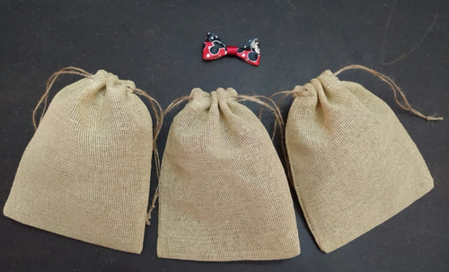 100 Costalitos De Yute De Algodón De 25 Cm X 35 Cm