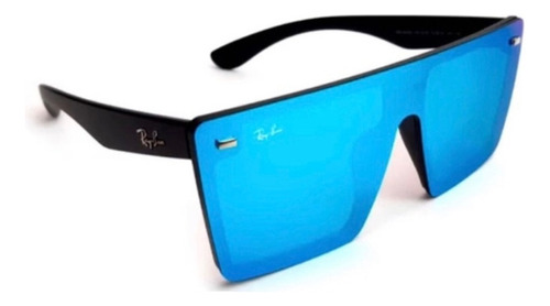 Lentes Anteojos De Sol Ray-ban Amore Fashion Azul Espejado