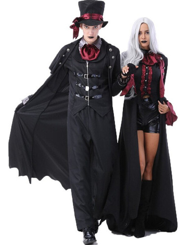 Fantasia Masculina De Casal De Vampiros De Halloween