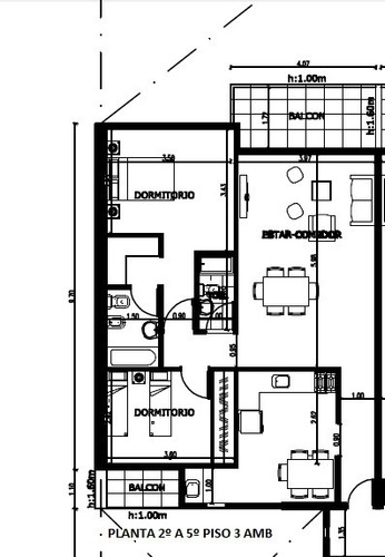 Edificio de 2, 3 y 4 ambientes
