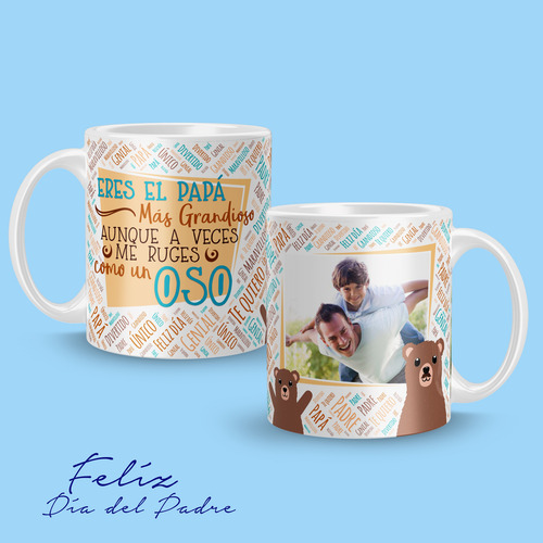 Plantillas Tazas Dia Del Padre Frases Fotos Sublimar #t466