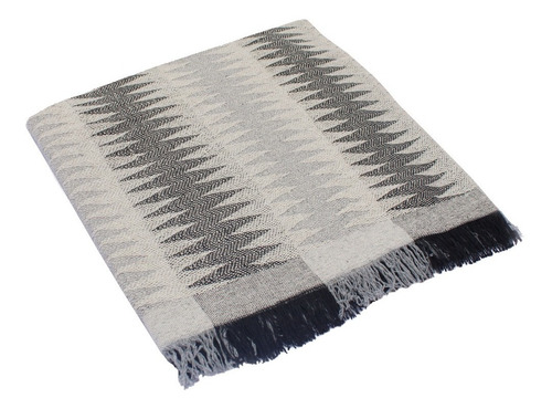 Imagem 2 de 5 de Manta Sofá Soft Chevron Luxo Algodão Frete Gratis P/ 5 Peças